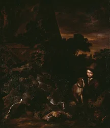 Landscape with Sportsman